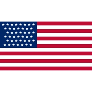 Historical US 43 Stars Flag
