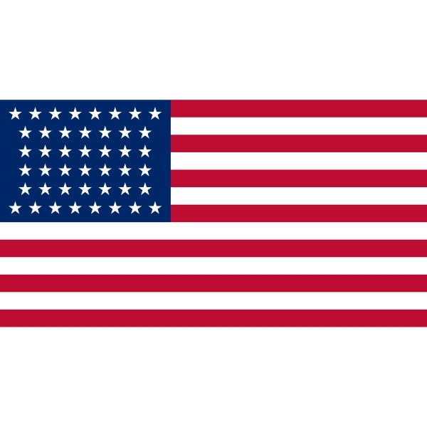 Historical US 44 Stars Flag