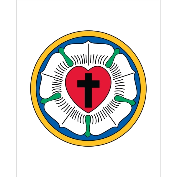 Religious Garden Flag - Lutheran Rose
