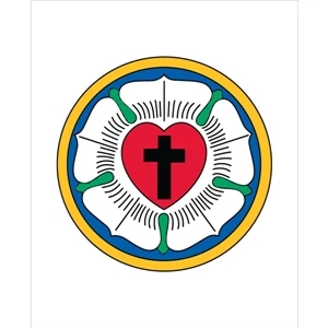 Religious Garden Flag - Lutheran Rose