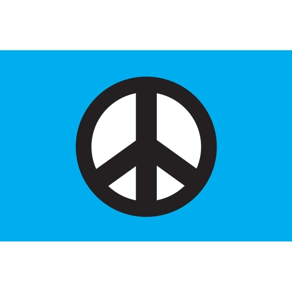 Blue Peace Stick Flag