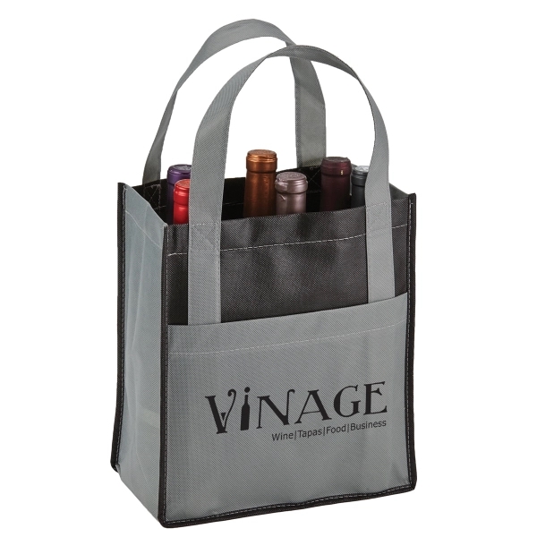 Toscana Six Bottle Non-Woven Wine Tote - Image 1