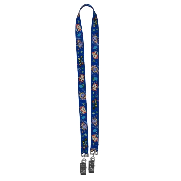 Dual Attachment Super Soft Polyester Lanyard - Sublimation - Image 2