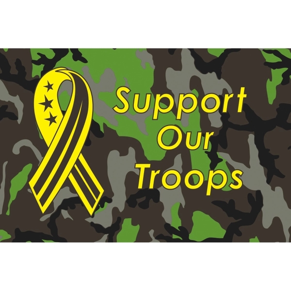 Support Our Troops Stick Flags - Camouflage