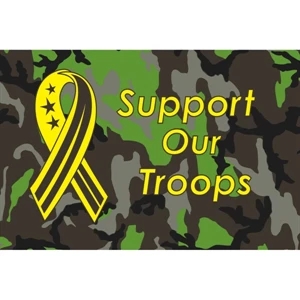 Support Our Troops Nylon Flag - Camouflage