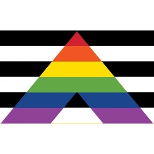 Straight Ally Motorcycle Flag