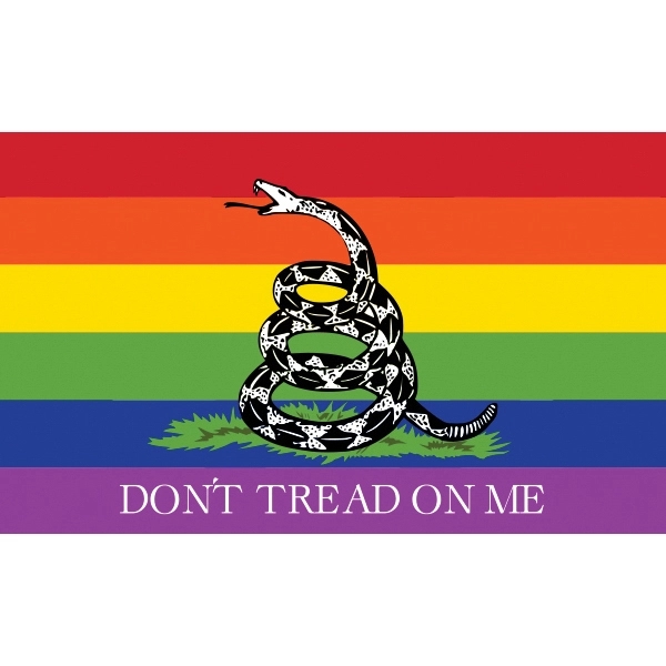 Don't Tread on Me Pride Motorcycle Flag