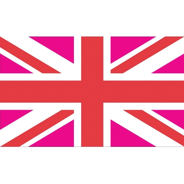 England Pink Antenna Flag