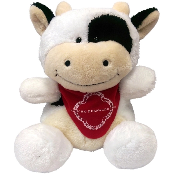 10" Smiling Faces Sitting Cow - Image 1