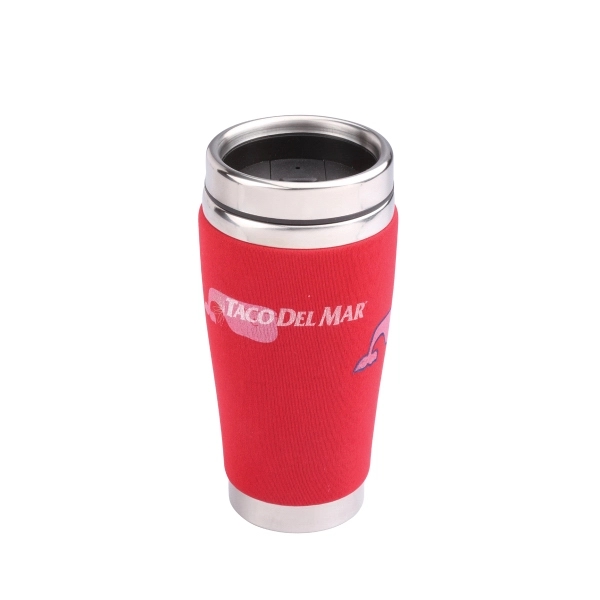 Allure  16 Oz Stainless Steel Tumbler With Neoprene - Image 2