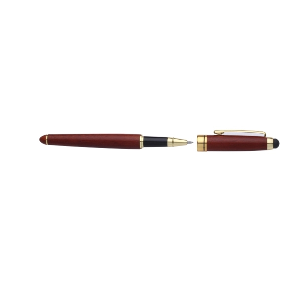 Rosewood Cap-Off Rollerball with Stylus - Image 2