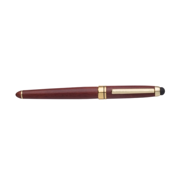 Rosewood Cap-Off Rollerball with Stylus - Image 3