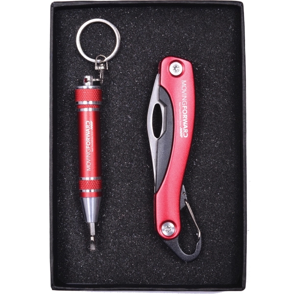 Screwdriver Keychain and Carabiner Pocket Knife Set - Image 3