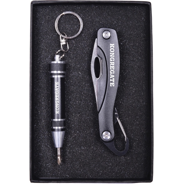 Screwdriver Keychain and Carabiner Pocket Knife Set - Image 4