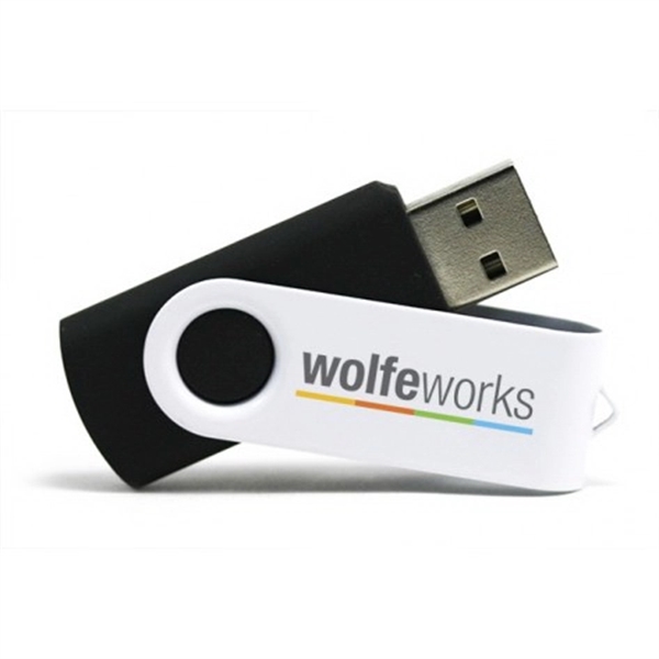 Twister Swivel USB flash drive w/ Metal clip - Image 3