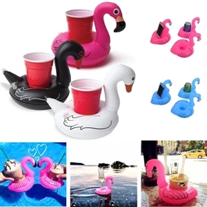 Inflatable Floating Flamingo Cup Holder