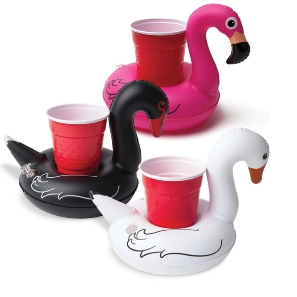 Inflatable Floating Flamingo Cup Holder - Image 4