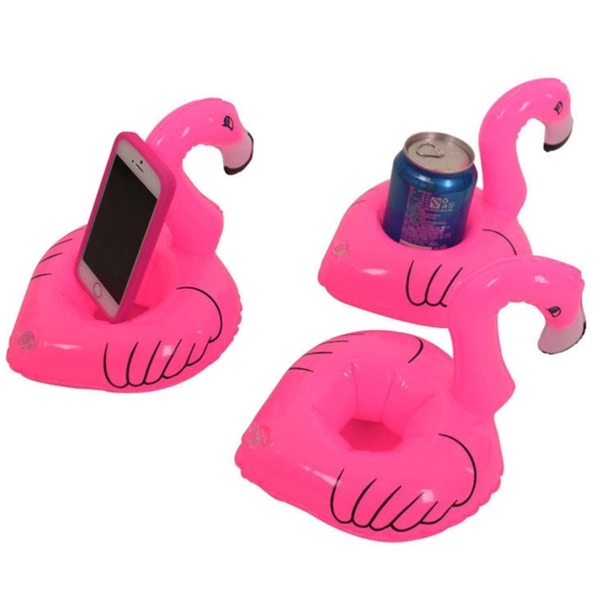 Inflatable Floating Flamingo Cup Holder - Image 5