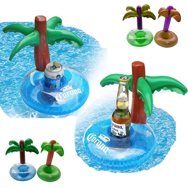 Inflatable Floating Palm Tree Cup Holder - Image 1