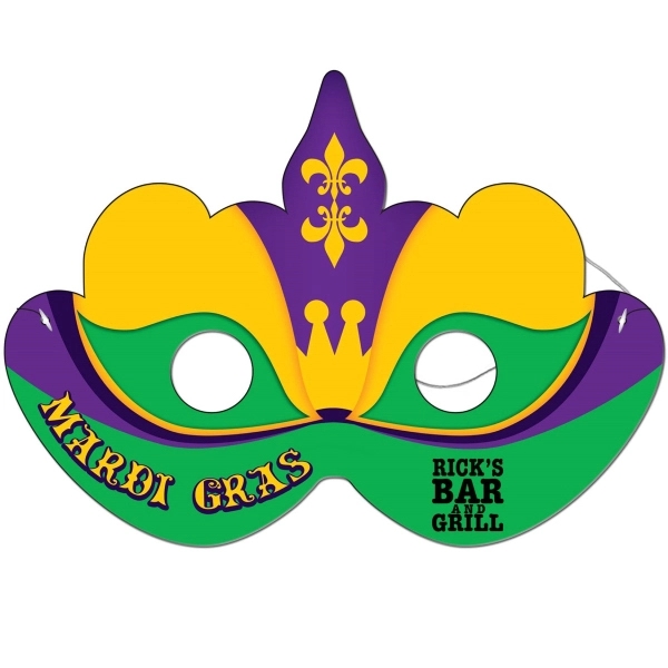 Mardi Gras Mask with Elastic - Image 2