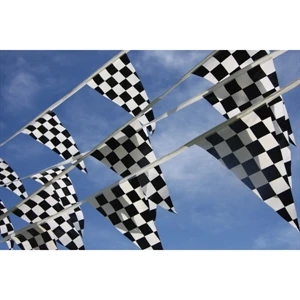 60' Checkered 24 Rectangle Flag Streamers