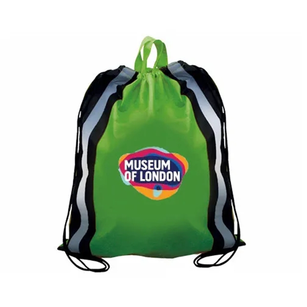 NW Reflective Drawstring Backpack, Full Color Digital - Image 1