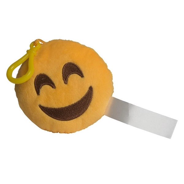 Emoji Plush Happy Face Keychain - Image 1