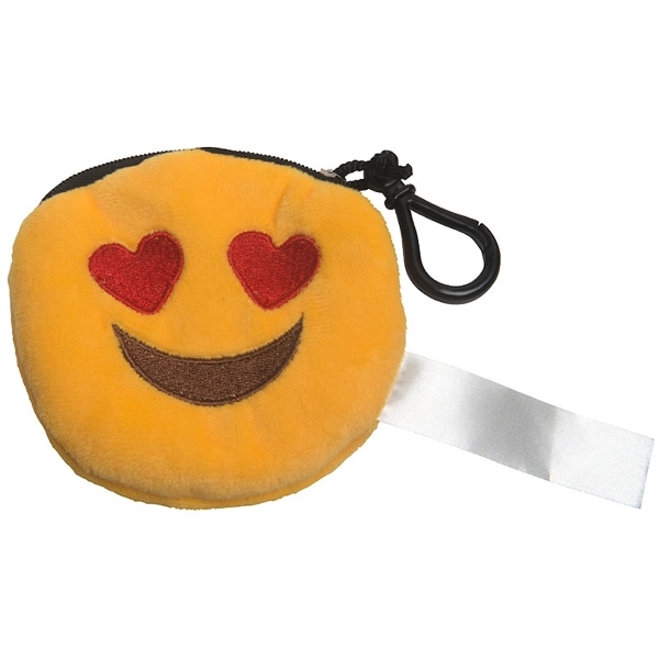 Emoji Plush Pouch ILY Keychain - Image 1