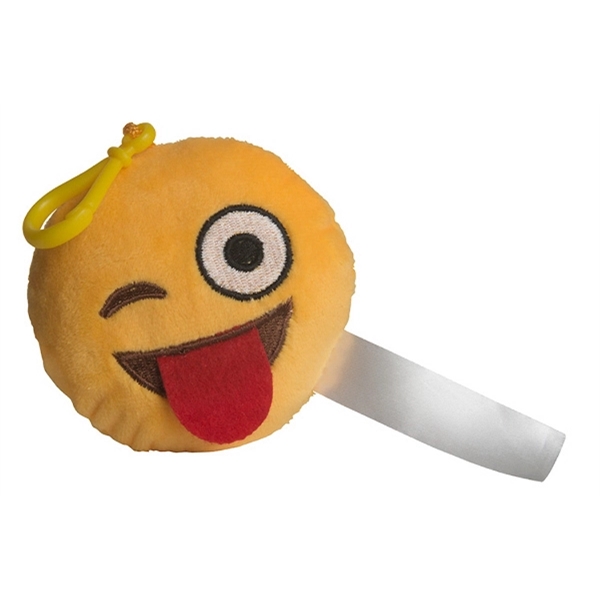 Emoji Plush Wink Wink Keychain - Image 1