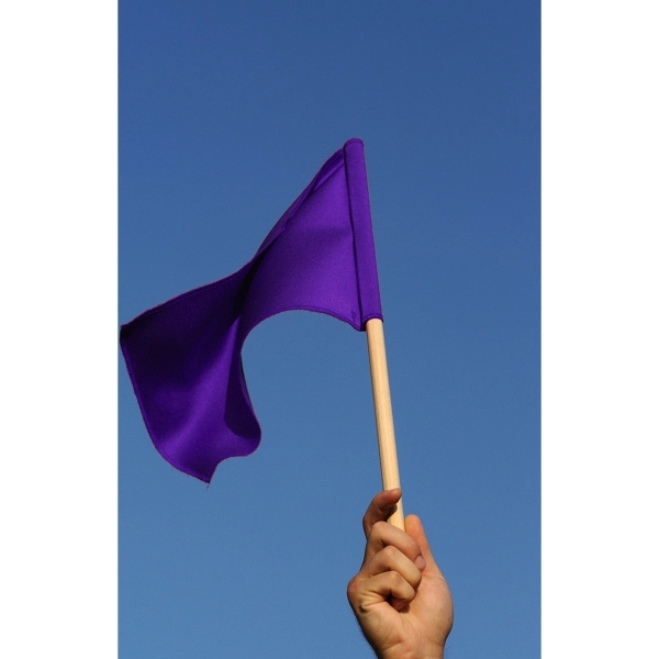 6" x 9" Stock Attention Stick Flags - Nylon