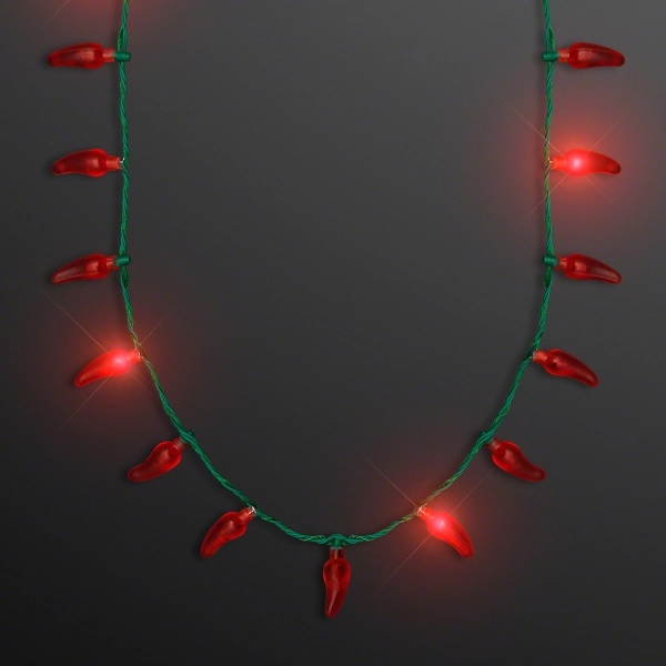 LED Red Chili Pepper Necklaces - Image 1