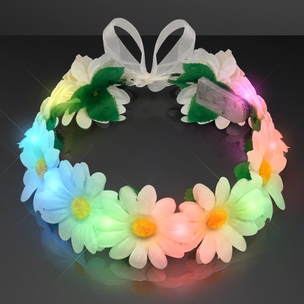 Light Up Daisy Chain (Combo Headband, Belt & Sash) - Image 1