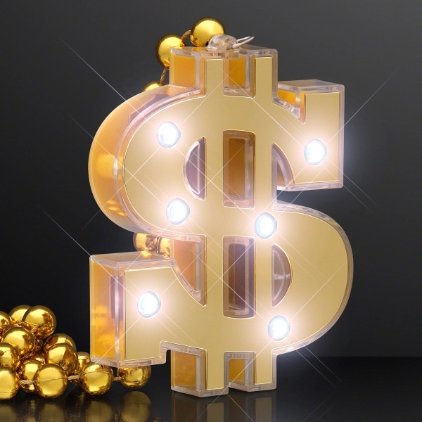 Light Up Dollar Sign Bling on Beads - Image 2