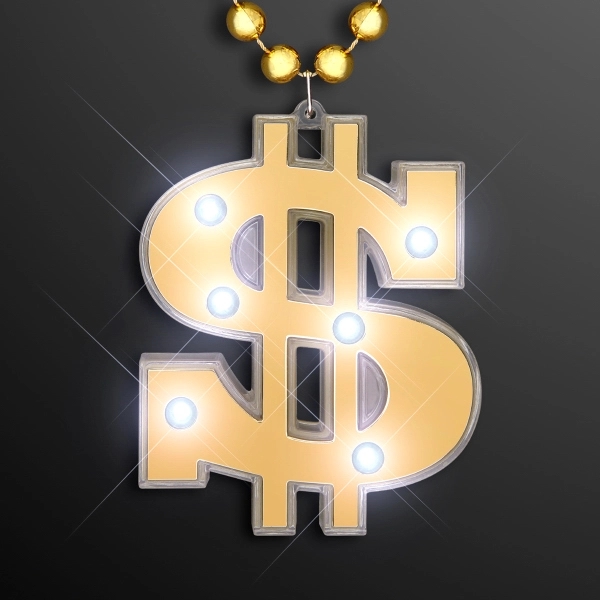 Light Up Dollar Sign Bling on Beads - Image 1