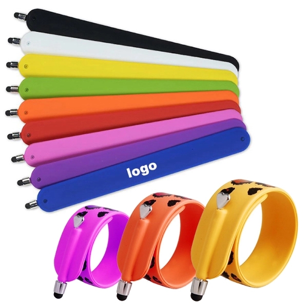 Silicone Slap Bracelet with Touch Screen Pen - Image 1