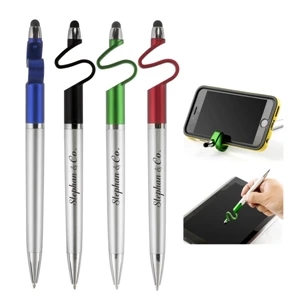 Pen with Stylus Pen and Phone Stand