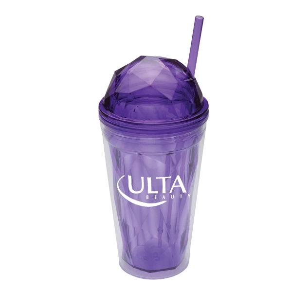 Dome 16 oz. Double Wall Acrylic Tumbler with Dome - Image 2