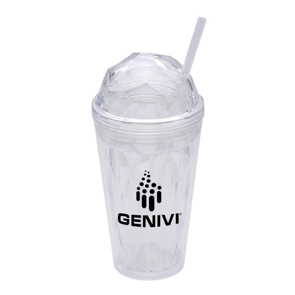 Dome 16 oz. Double Wall Acrylic Tumbler with Dome - Image 3