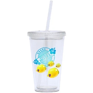 Slide 16 oz. Double-Wall Tumbler with Transparent Insert