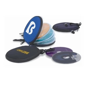 Neoprene Round Shape 12 CD/DVD Holder