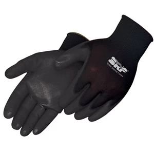 Ultra-thin Black Polyurethane Palm Coated Black Knit Gloves
