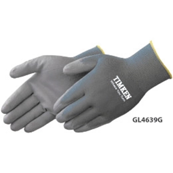 Ultra-thin Gray Polyurethane Palm Coated Gray Knit Gloves