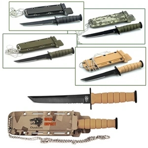 6" Hunting Neck Knife with Tanto Blade