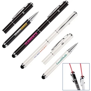 3 in 1 Soft-Touch Stylus, Laser Pointer and Ballpoint Pen