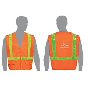 Class 2 Compliant Hi-Viz Lime Solid Fabric Safety Vest