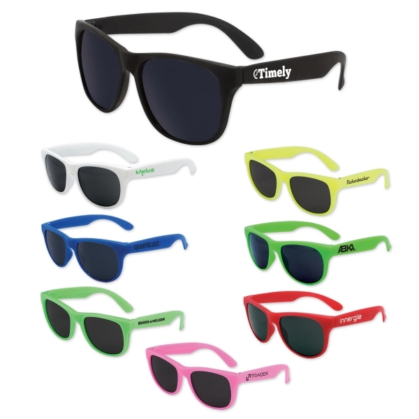 Kids Classic Solid Color Sunglasses - Image 1