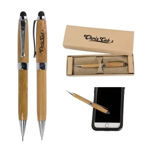 Bamboo Stylus Pencil with Deluxe Recyclable Paper Box
