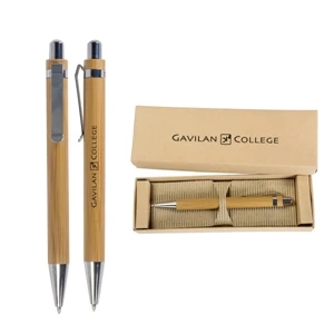 Bamboo Ballpoint Pen with Deluxe Recyclable Paper Box