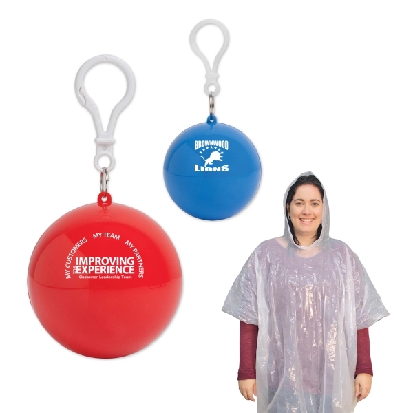 Rain Poncho in Ball Keychains