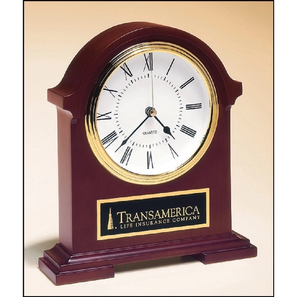 Napoleon Mantle Clock with Handrubbed Mahogany Finish